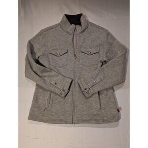 Mountain Khakis Mens Large Grey Fleece Full Zip Jacket Utility Pockets Outdoor